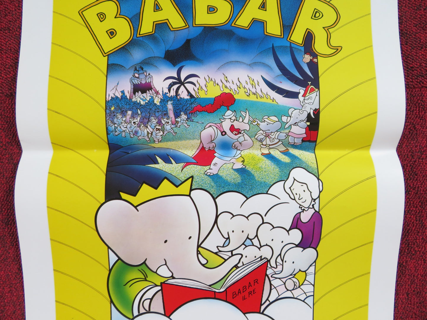 BABAR: THE MOVIE ITALIAN LOCANDINA POSTER GORDON PINSENT ELIZABETH HANNA 1990