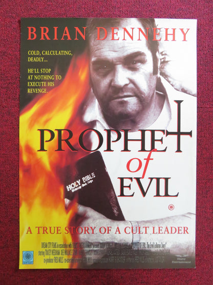 PROPHET OF EVIL: THE ERVIL LEBARON STORY VHS VIDEO POSTER BRIAN DENNEHY 1993