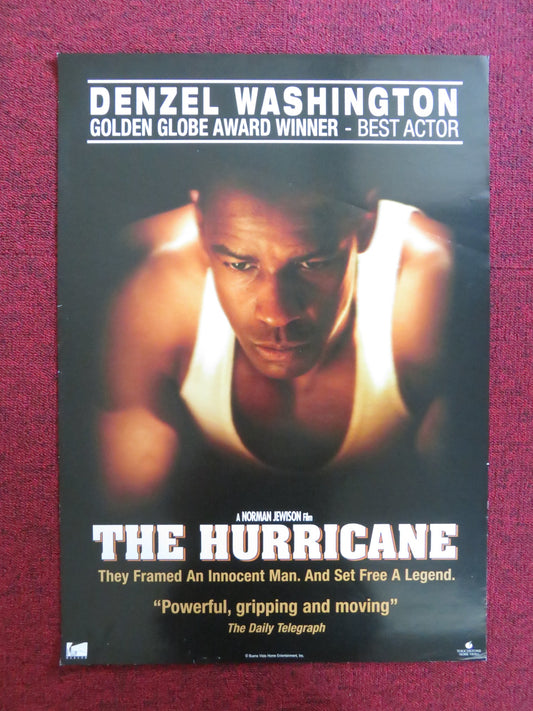 THE HURRICANE VHS VIDEO POSTER DENZEL WASHINGTON LIEV SCHREIBER 1999