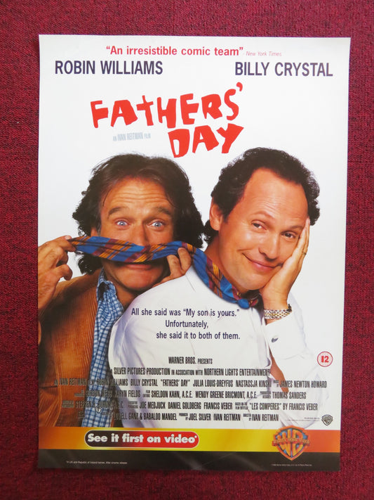 FATHERS' DAY VHS VIDEO POSTER ROBIN WILLIAMS BILLY CRYSTAL 1997