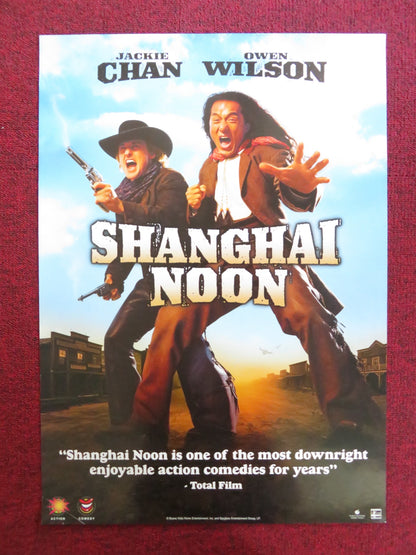 SHANGHAI NOON VHS VIDEO POSTER JACKIE CHAN OWEN WILSON 2000