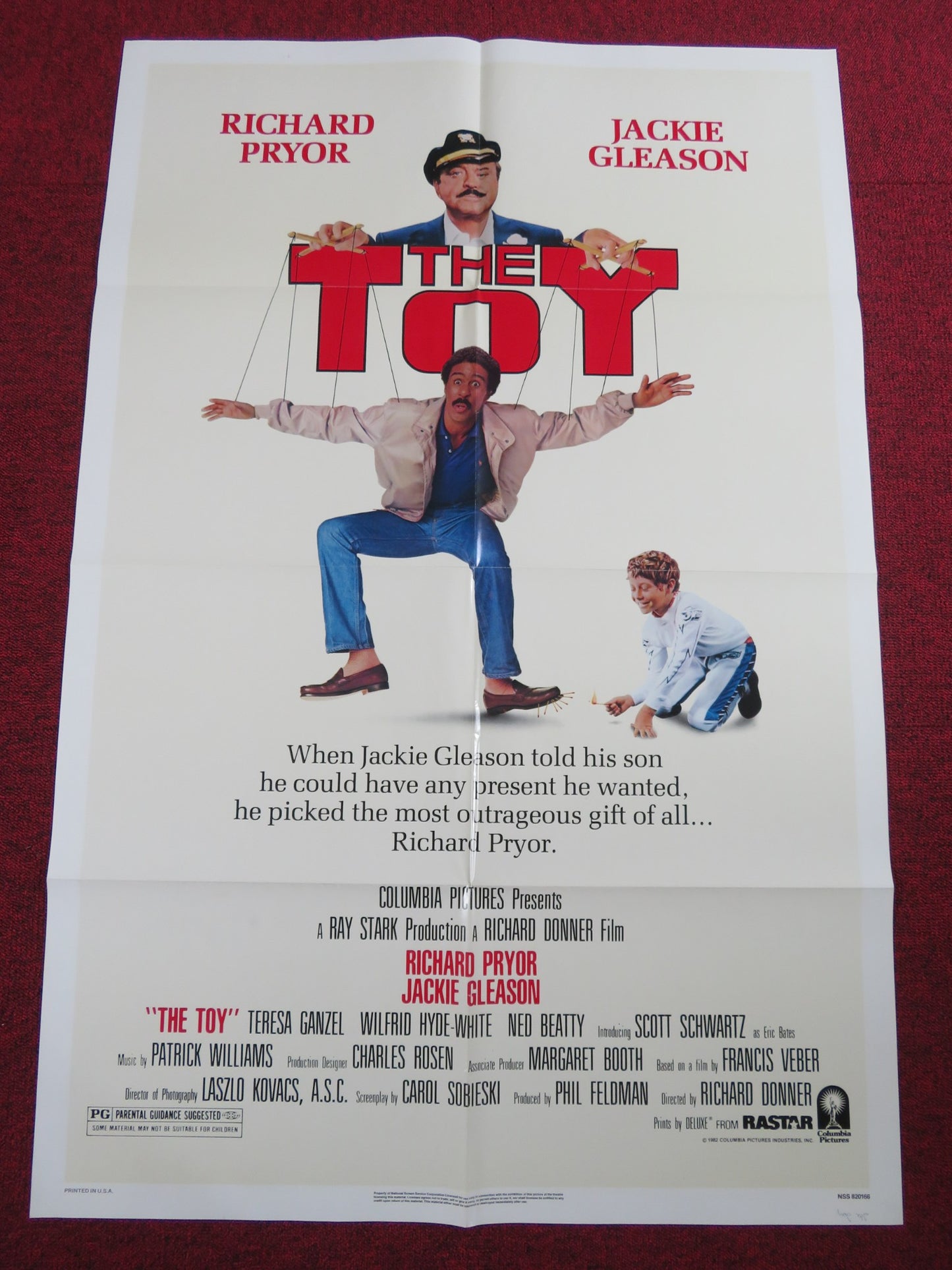 THE TOY-B FOLDED US ONE SHEET POSTER RICHARD PRYOR JACKIE GLEASON 1982