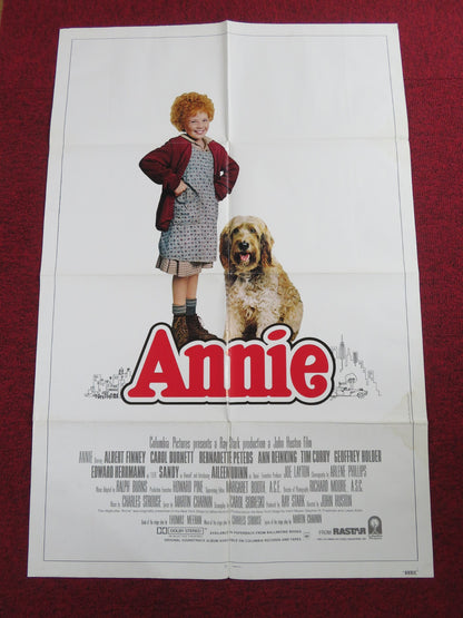 ANNIE - B FOLDED US ONE SHEET POSTER TIM CURRY ALBERT FINNEY 1982