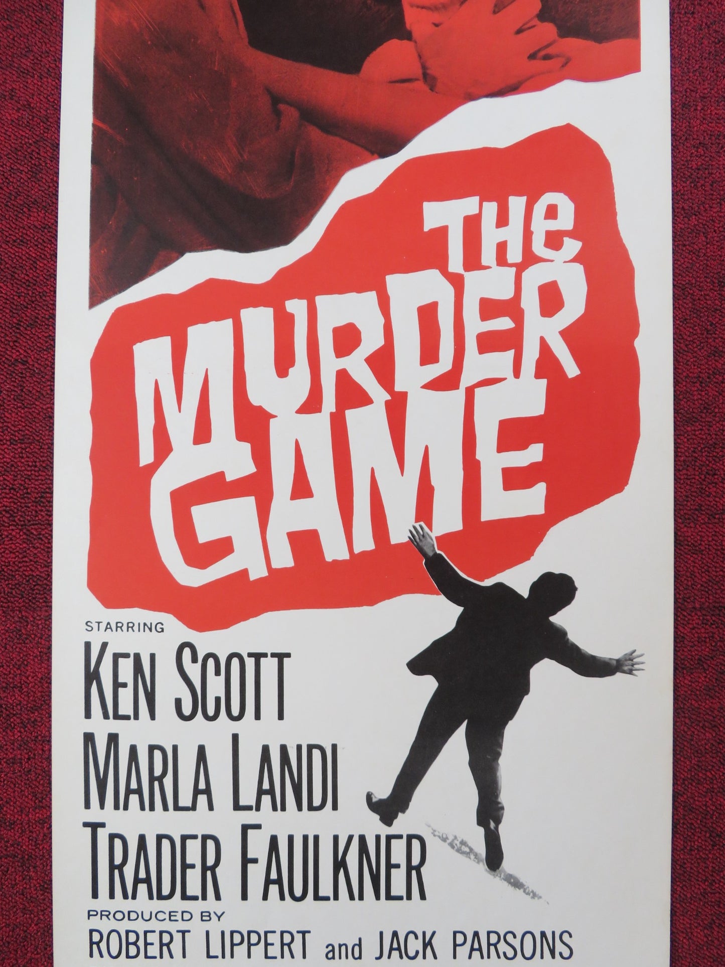 THE MURDER GAME US INSERT POSTER KEN SCOTT MARLA LANDI 1965