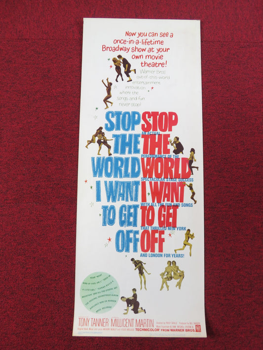 STOP THE WORLD I WANT TO GET OFF US INSERT POSTER TONY TANNER M. MARTIN 1966
