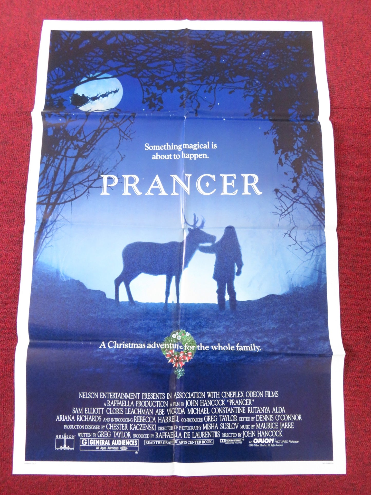 PRANCER FOLDED US ONE SHEET POSTER SAM ELLIOTT CLORIS LEACHMAN 1989