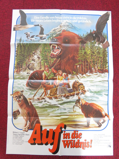 THE ADVENTURES OF THE WILDERNESS FAMILY GERMAN A1 POSTER FOLDED R. LOGAN 1981