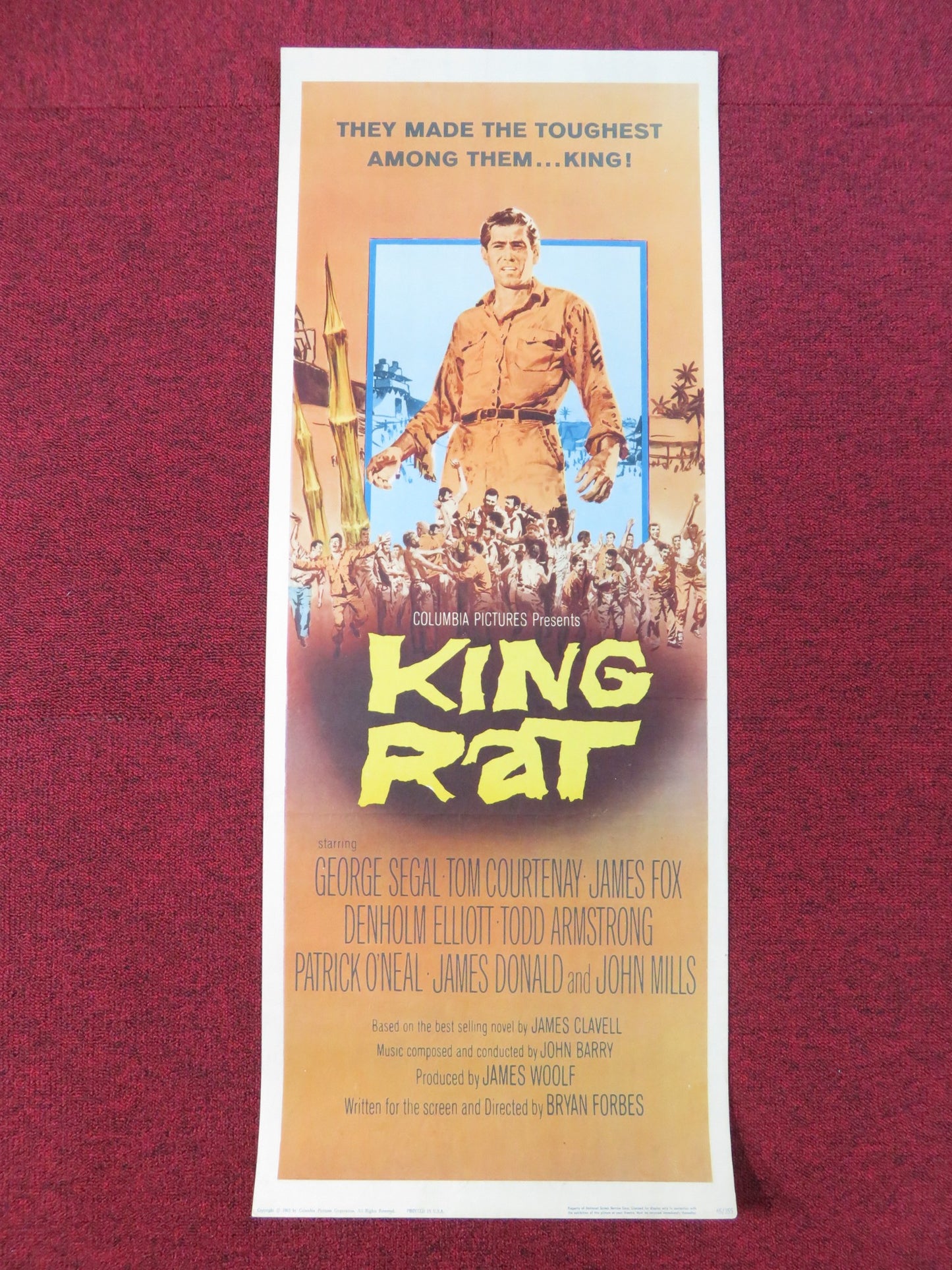 KING RAT US INSERT POSTER GEORGE SEGAL TOM COURTENAY 1965