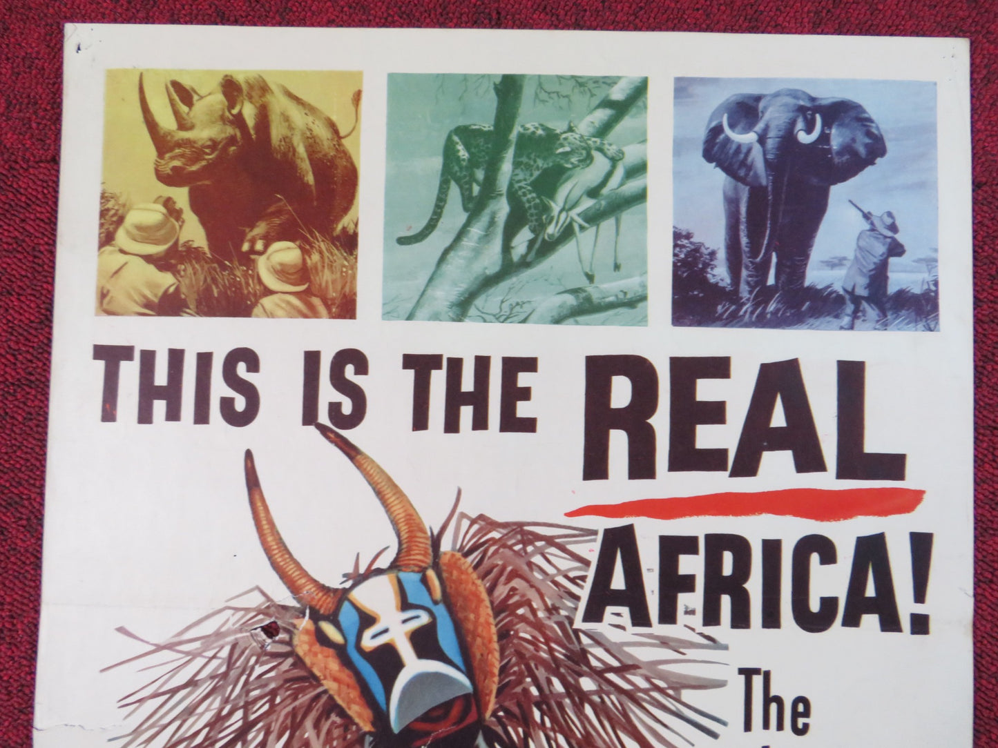 AFRICA ADVENTURE US INSERT POSTER ROBERT RUARK 1954