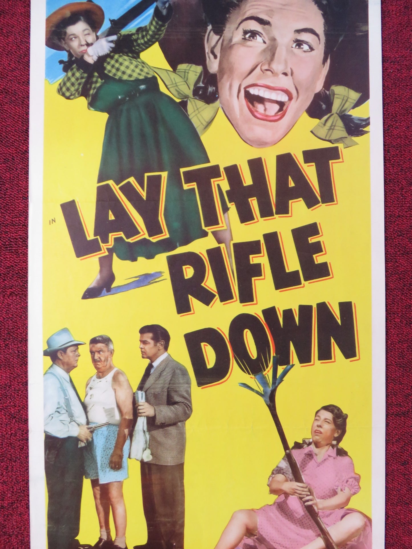 LAY THAT RIFLE DOWN US INSERT POSTER JUDY CANOVA ROBERT LOWERY 1955