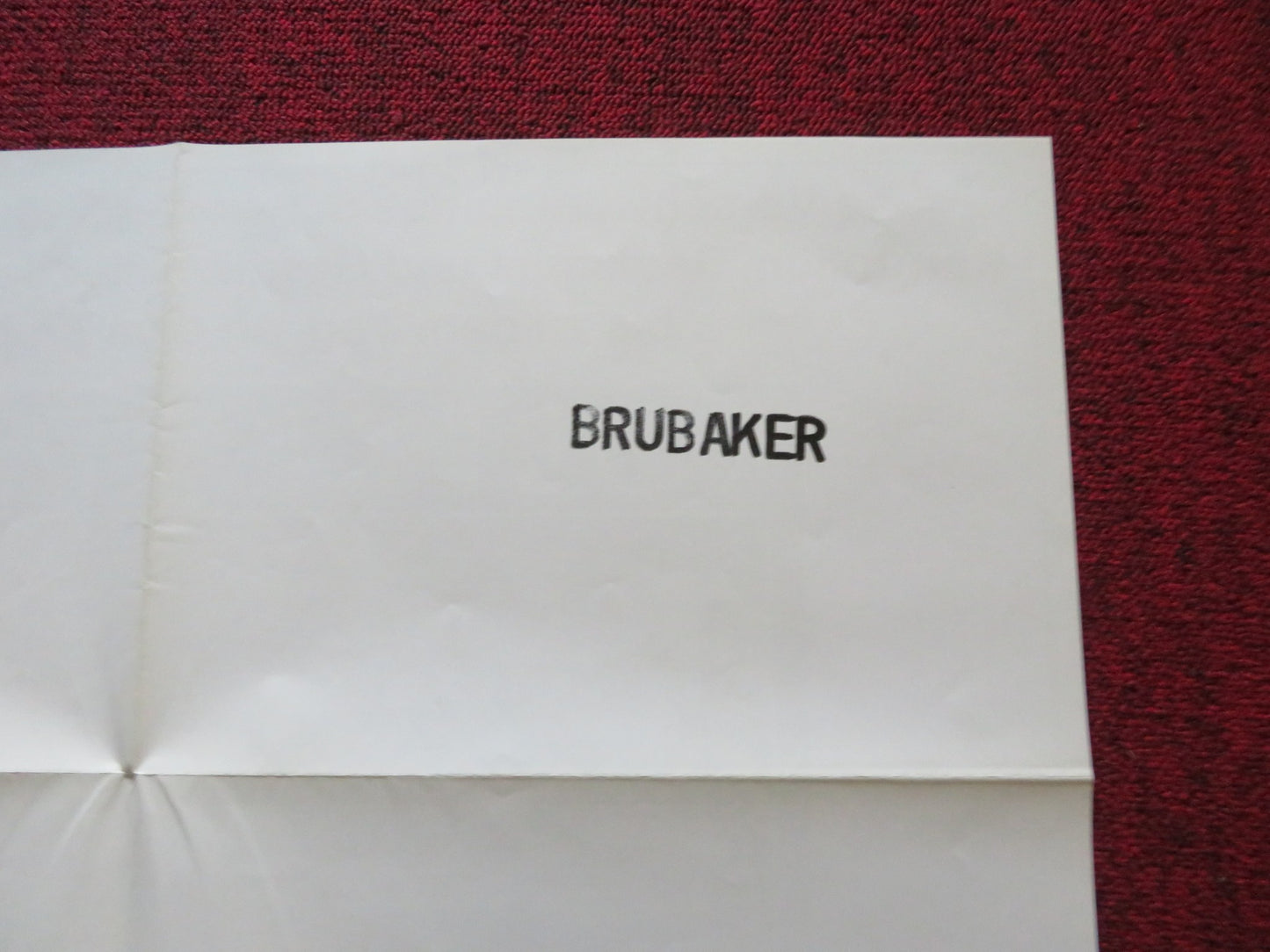 BRUBAKER GERMAN A1 POSTER FOLDED ROBERT REDFORD YAPHET KOTTO 1981