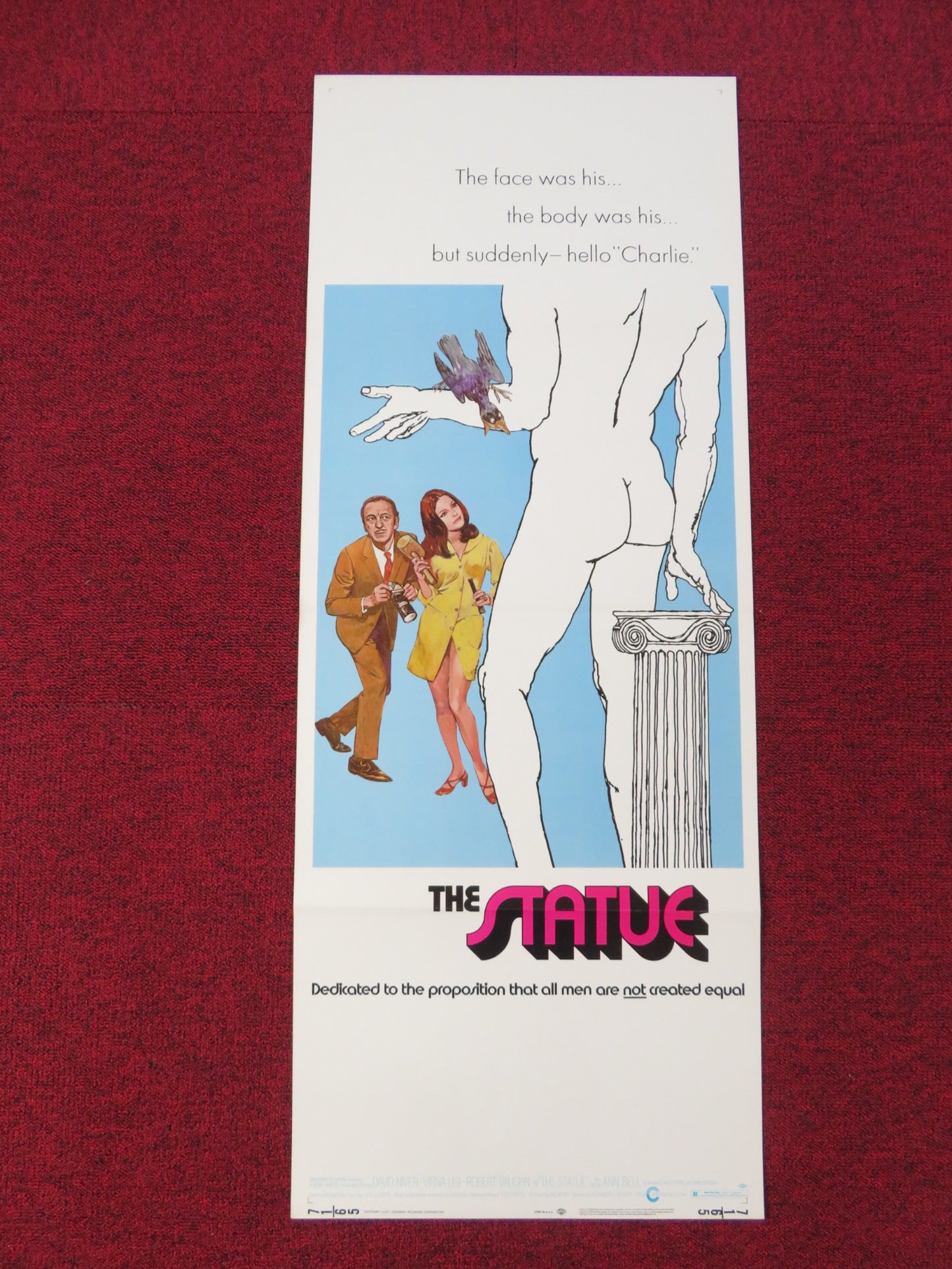 THE STATUE US INSERT POSTER DAVID NIVEN VIRNA LISI 1971