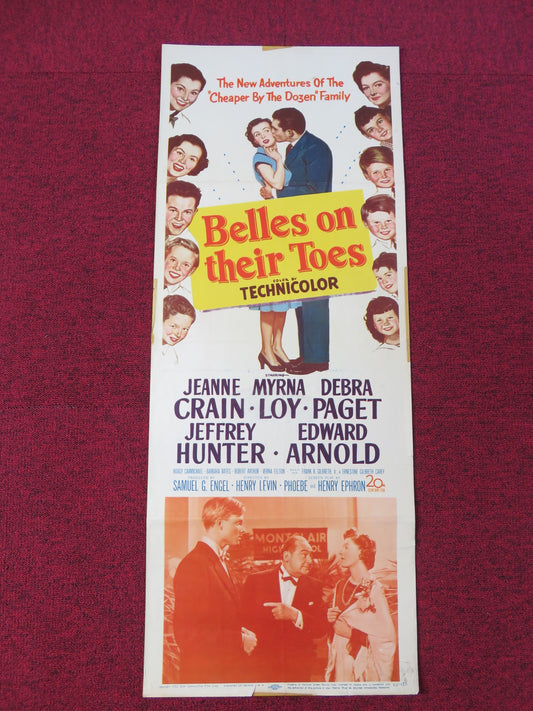 BELLES ON THEIR TOES US INSERT POSTER JEANNE CRAIN MYRNA LOY 1952