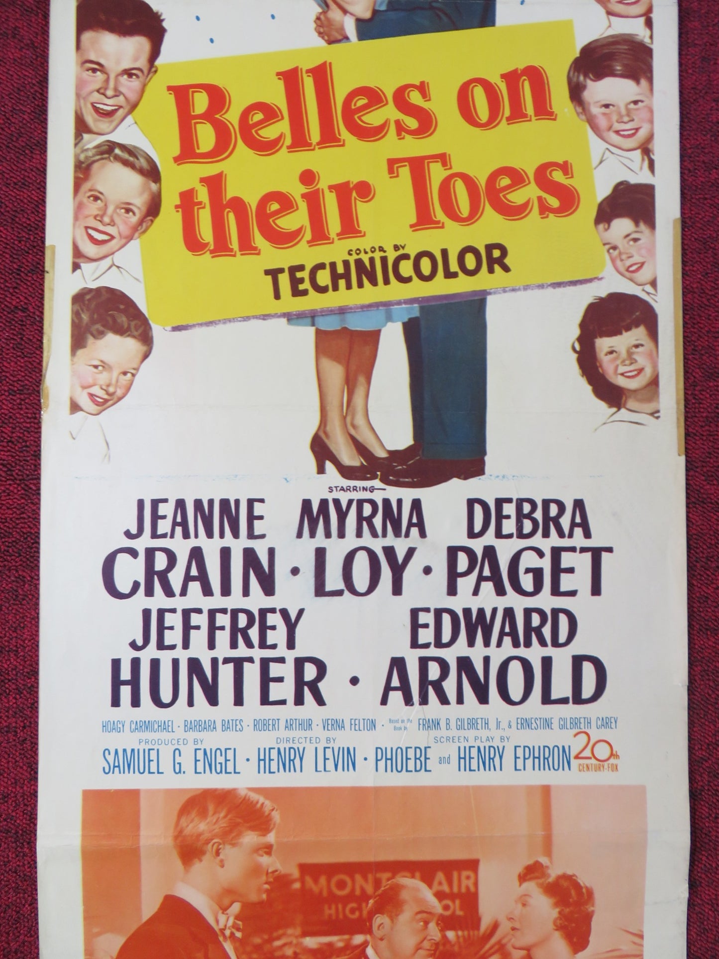 BELLES ON THEIR TOES US INSERT POSTER JEANNE CRAIN MYRNA LOY 1952