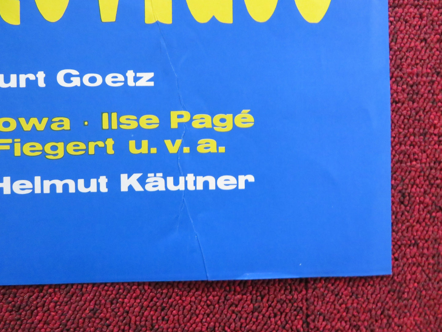 DAS HAUS IN MONTEVIDEO GERMAN A1 POSTER FOLDED PAUL DAHLKE HANNE WIEDER 1963