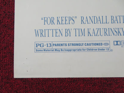 FOR KEEPS FOLDED US ONE SHEET POSTER MOLLY RINGWALD RANDALL BATINKOFF 1988