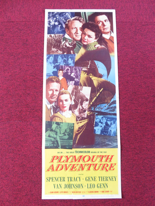 PLYMOUTH ADVENTURE US INSERT POSTER SPENCER TRACY GENE TIERNEY 1952