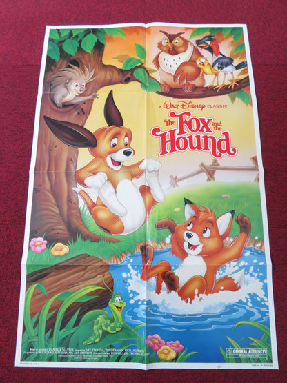 THE FOX AND THE HOUND FOLDED US ONE SHEET POSTER DISNEY KURT RUSSELL ROONEY 1988