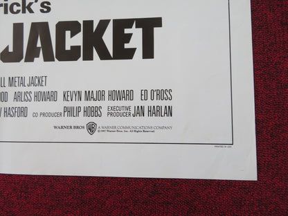 FULL METAL JACKET FOLDED US ONE SHEET POSTER STANLEY KUBRICK MATTHEW MOONE 1987