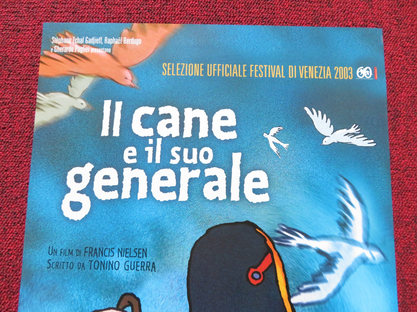 THE DOG, THE GENERAL, AND THE BIRDS ITALIAN LOCANDINA POSTER MICHEL ELIAS 2003