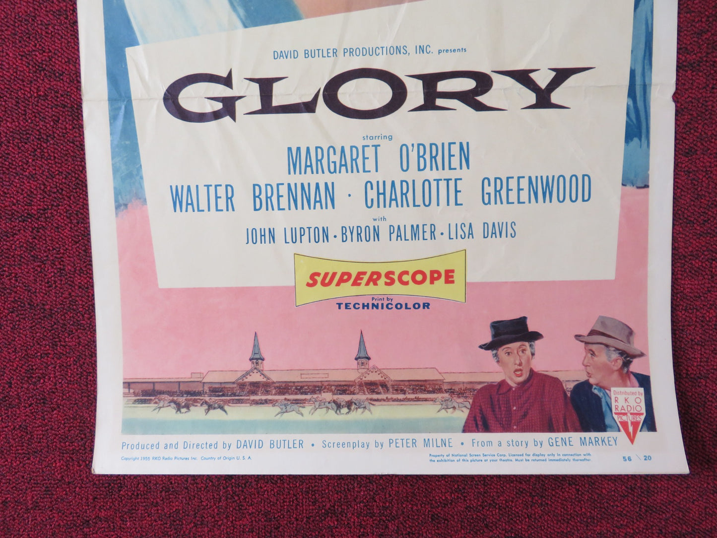 GLORY US INSERT POSTER MARGARET O'BRIEN WALTER BRENNAN 1956