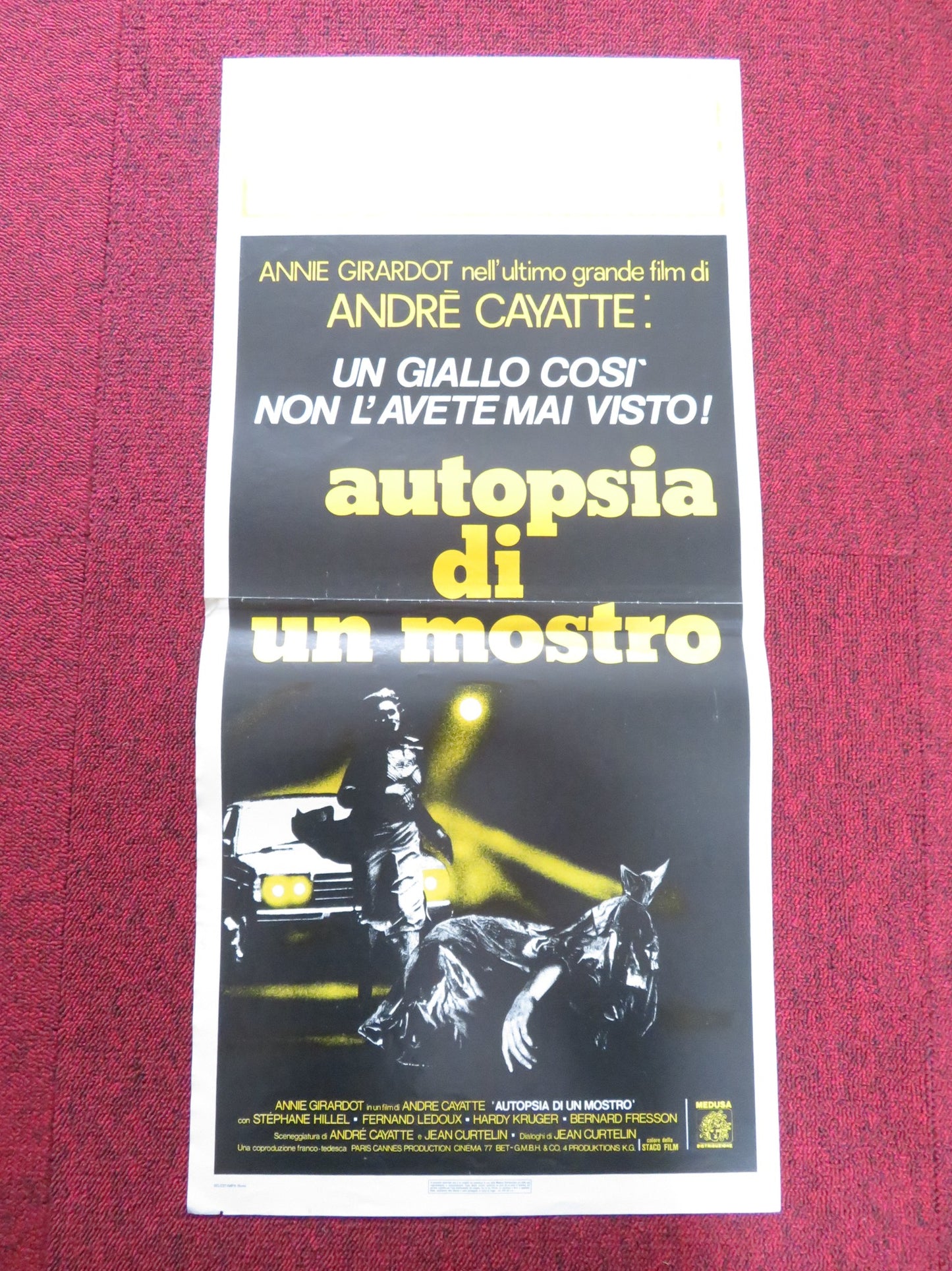 AUTOPSIA DI UN MOSTRO ITALIAN LOCANDINA POSTER ANNIE GIRARDOT 1977