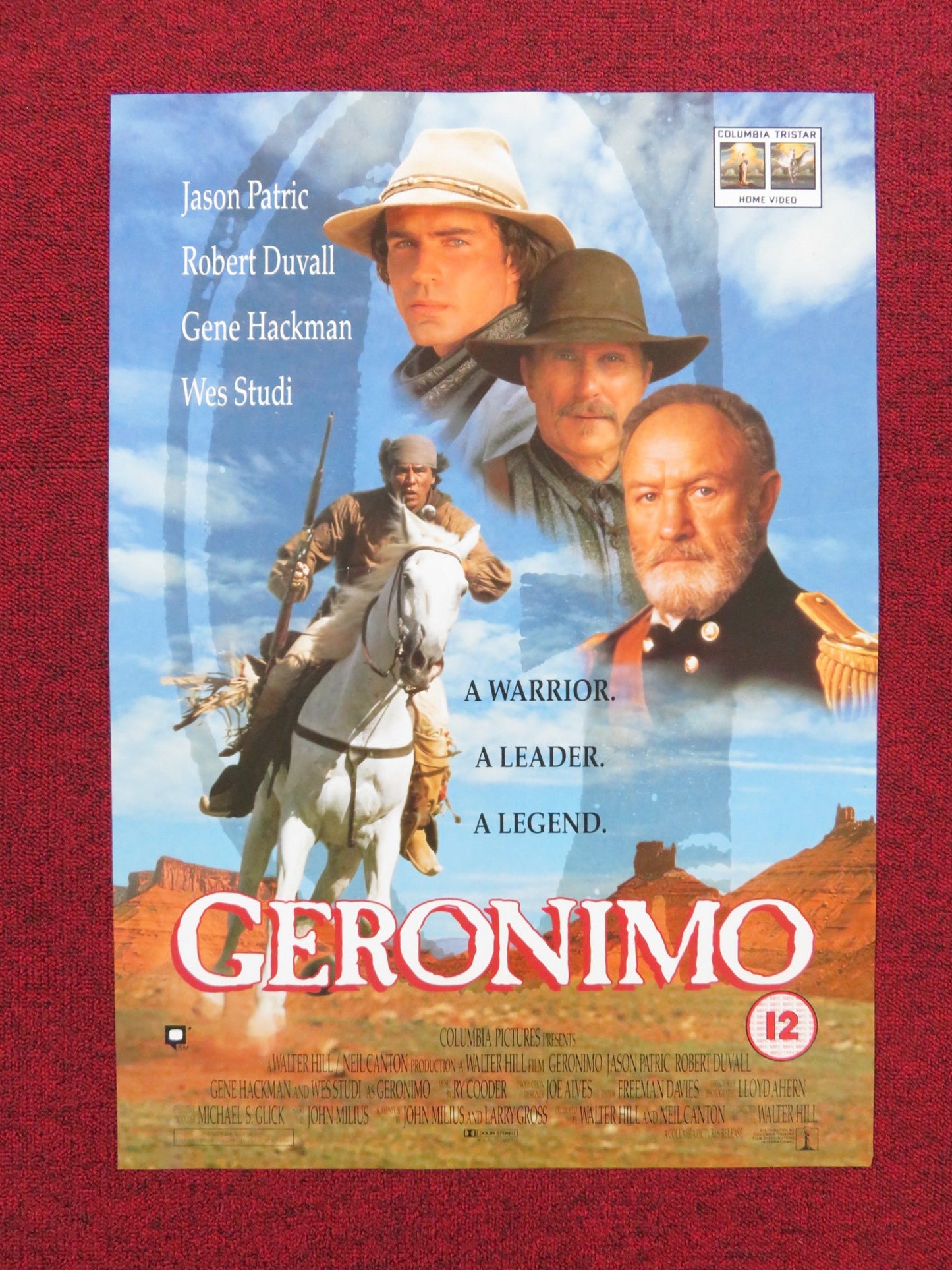 GERONIMO: AN AMERICAN LEGEND VHS VIDEO POSTER GENE HACKMAN ROBERT DUVALL 1993