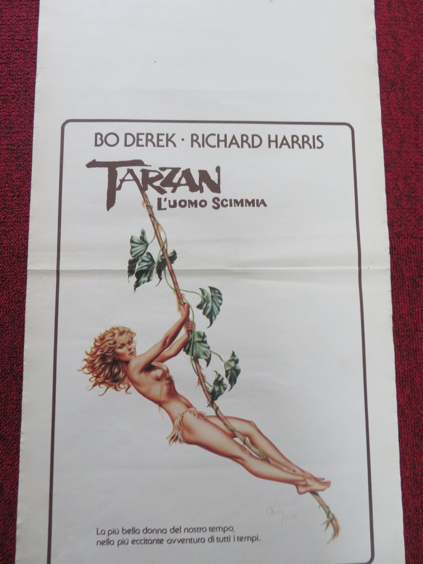 TARZAN THE APE MAN ITALIAN LOCANDINA POSTER BO DEREK RICHARD HARRIS 1981