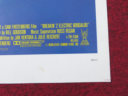 BREAKIN' 2: ELECTRIC BOOGALOO FOLDED US ONE SHEET POSTER CANNON L. DICKEY 1984