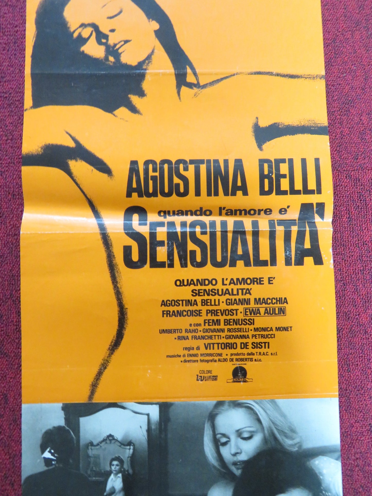 WHEN LOVE IS LUST ITALIAN LOCANDINA POSTER AGOSTINA BELLI  GIANNI MACCHIA 1973