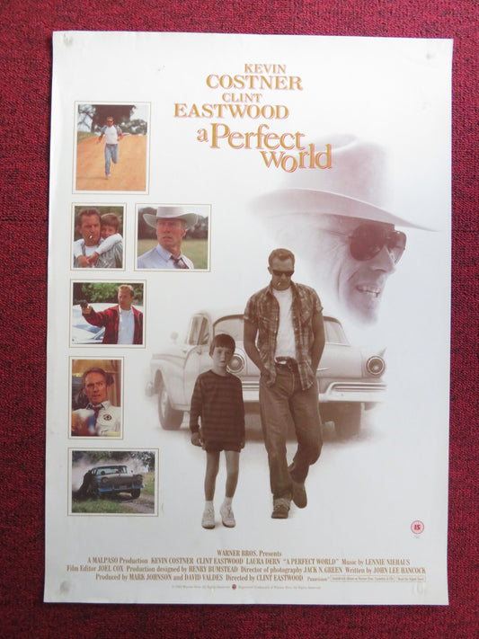 A PERFECT WORLD VHS VIDEO POSTER KEVIN COSTNER CLINT EASTWOOD 1993