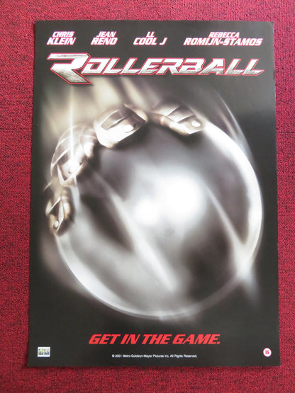 ROLLERBALL VHS VIDEO POSTER CHRIS KLEIN JEAN RENO 2001