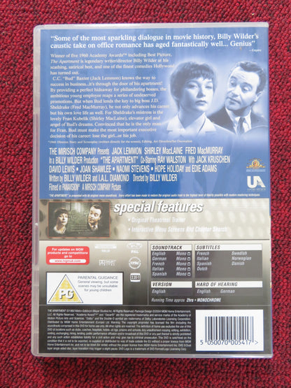 THE APARTMENT (DVD) JACK LEMMON SHIRLEY MACLAINE BILLY WILDER 1960 REGION 2