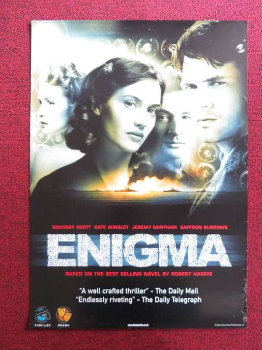 ENIGMA VHS VIDEO POSTER DOUGRAY SCOTT KATE WINSLET 2001