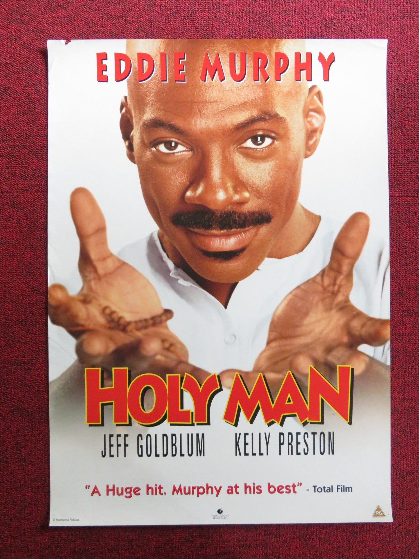 HOLY MAN VHS VIDEO POSTER EDDIE MURPHY JEFF GOLDBLUM 1998