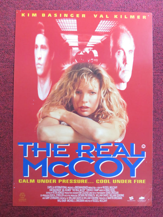 THE REAL MCCOY VHS VIDEO POSTER KIM BASINGER VAL KILMER 1993