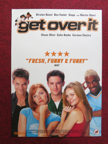 GET OVER IT VHS VIDEO POSTER KIRSTEN DUNST BEN FOSTER 2001