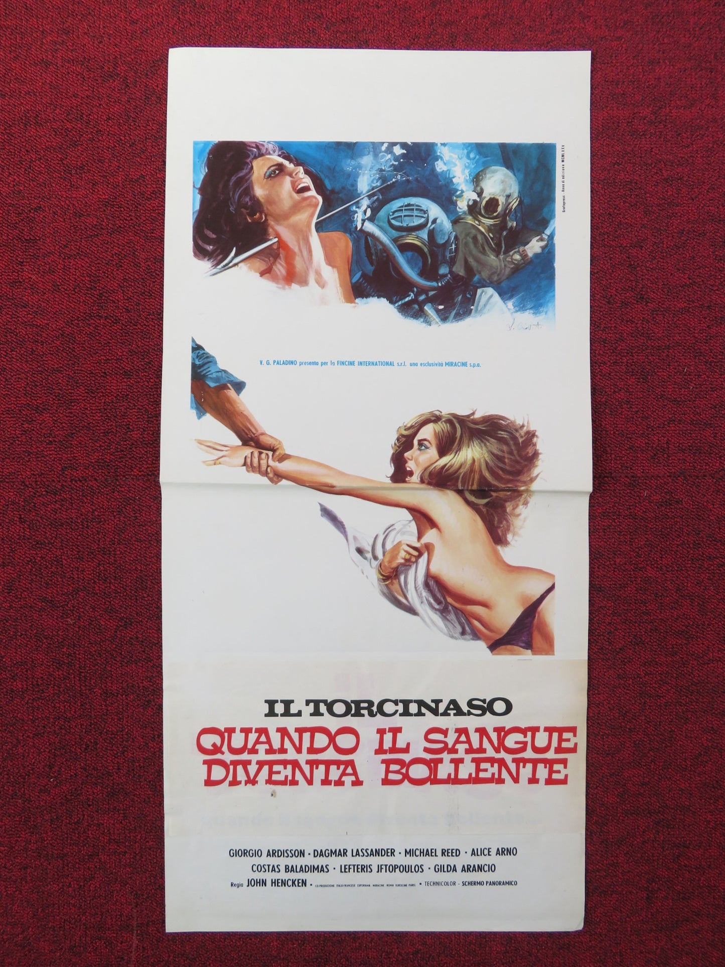 IL TORCINASO ITALIAN LOCANDINA POSTER GEORGE ARDISSON DAGMAR LASSANDER 1975