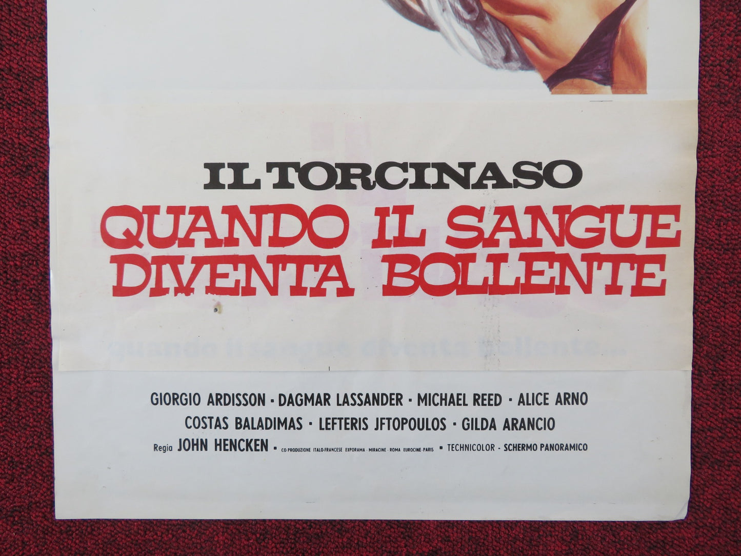 IL TORCINASO ITALIAN LOCANDINA POSTER GEORGE ARDISSON DAGMAR LASSANDER 1975