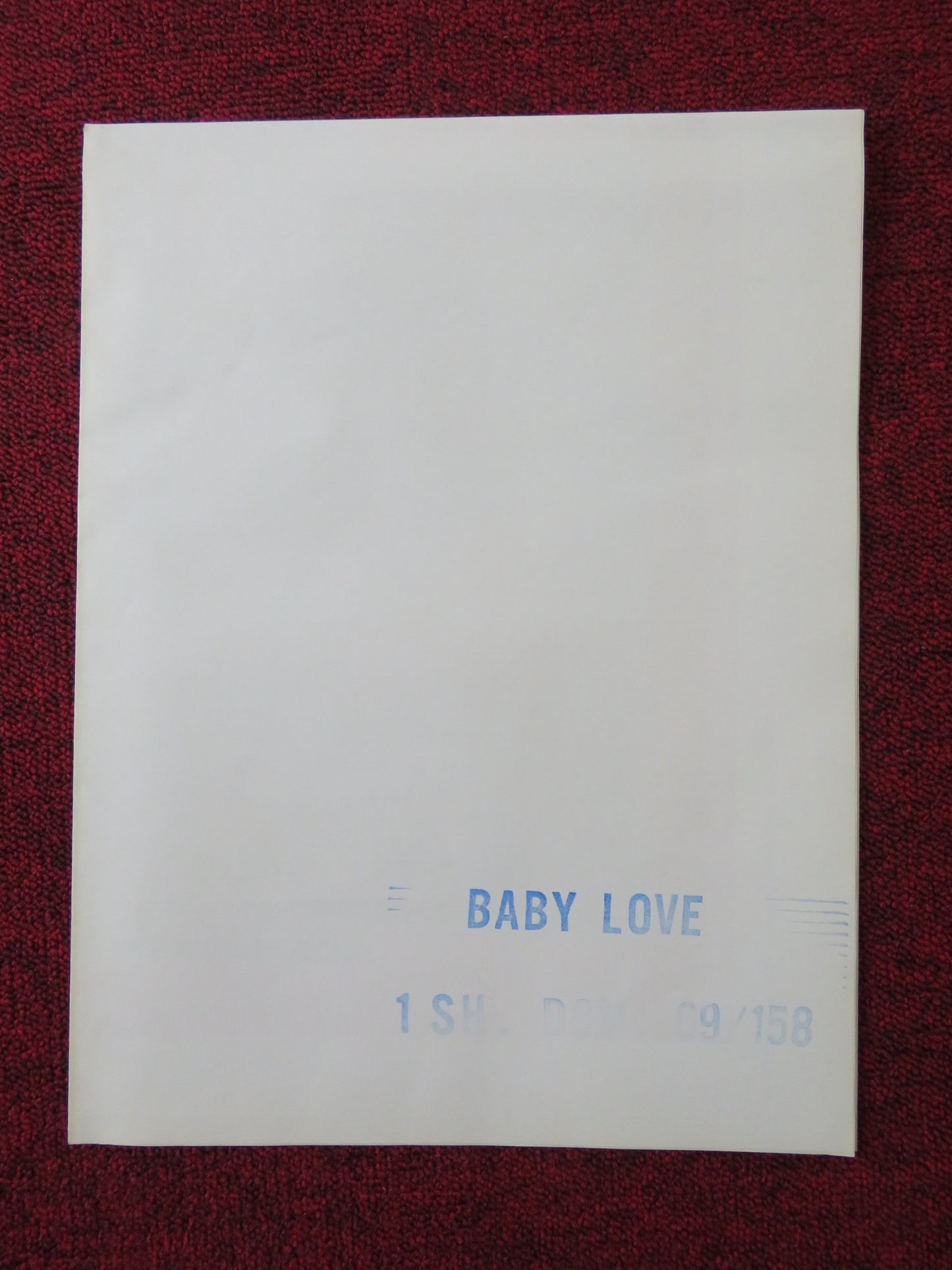 BABY LOVE FOLDED US ONE SHEET POSTER ANN LYNN KEITH BARRON 1969