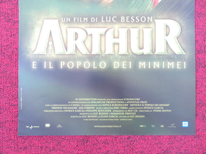 ARTHUR AND THE INVISIBLES ITALIAN LOCANDINA POSTER FREDDIE HIGHMORE 2006