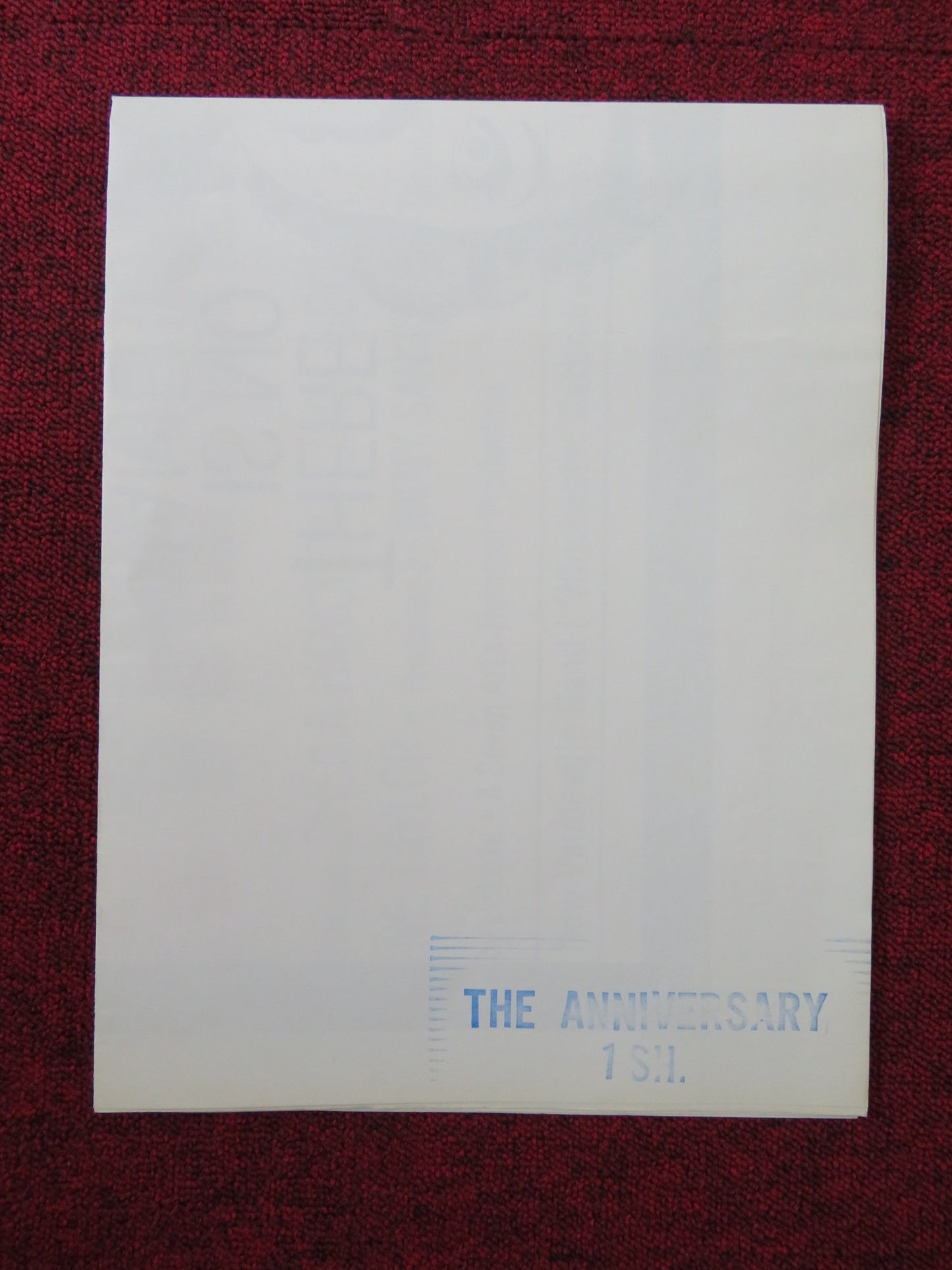 THE ANNIVERSARY FOLDED INTERNATIONAL ONE SHEET POSTER BETTE DAVIS HANCOCK 1968