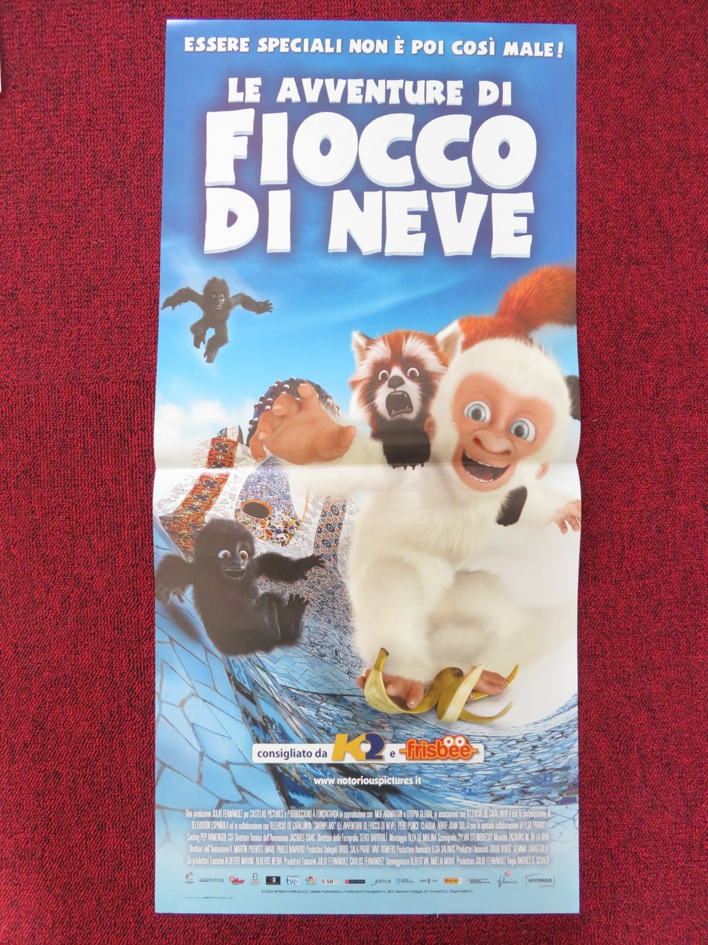 SNOWFLAKE, THE WHITE GORILLA ITALIAN LOCANDINA POSTER CLAUDIA ABATE 2010