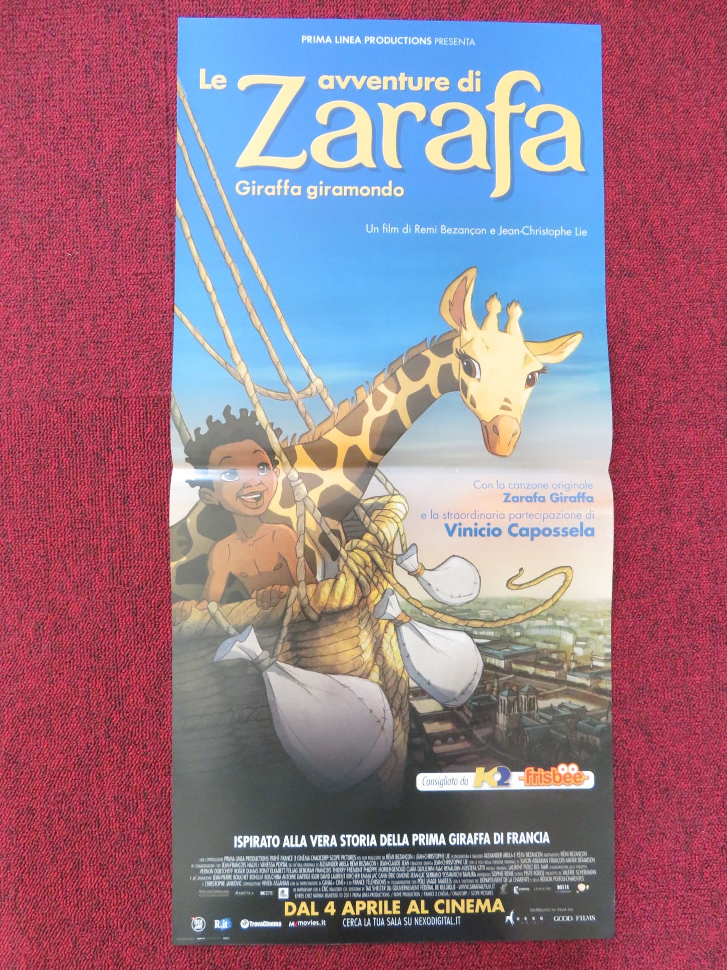 ZARAFA ITALIAN LOCANDINA POSTER MAX RENAUDIN PRATT SIMON ABKARIAN 2012