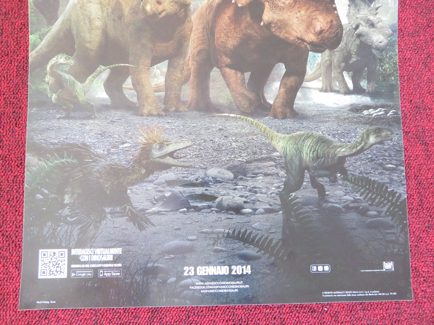 WALKING WITH DINOSAURS 3D ITALIAN LOCANDINA POSTER CHARLIE ROWE KARL URBAN 2013