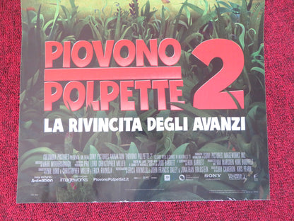 CLOUDY WITH A CHANCE OF MEATBALLS 2 ITALIAN LOCANDINA POSTER JAMES CAAN 2013