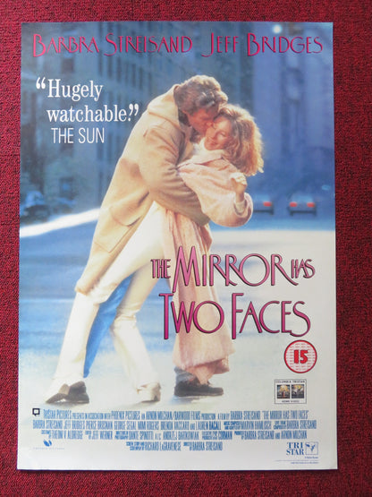 THE MIRROR HAS TWO FACES VHS VIDEO POSTER BARBRA STREISAND JEFF BRIDGES 1996