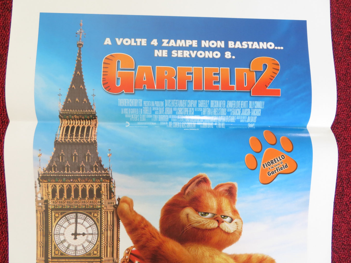 GARFIELD: A TAIL OF TWO KITTIES ITALIAN LOCANDINA POSTER BRECKIN MEYER 2006