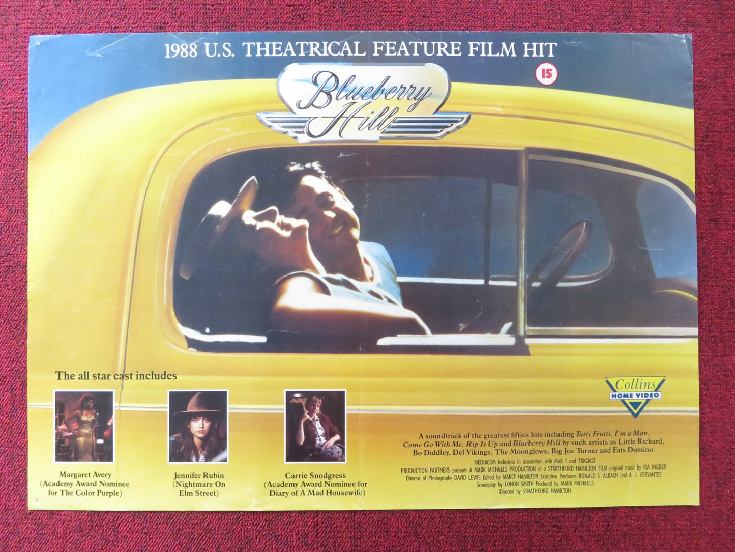 BLUEBERRY HILL VHS VIDEO POSTER CARRIE SNODGRESS JENNIFER RUBIN 1988