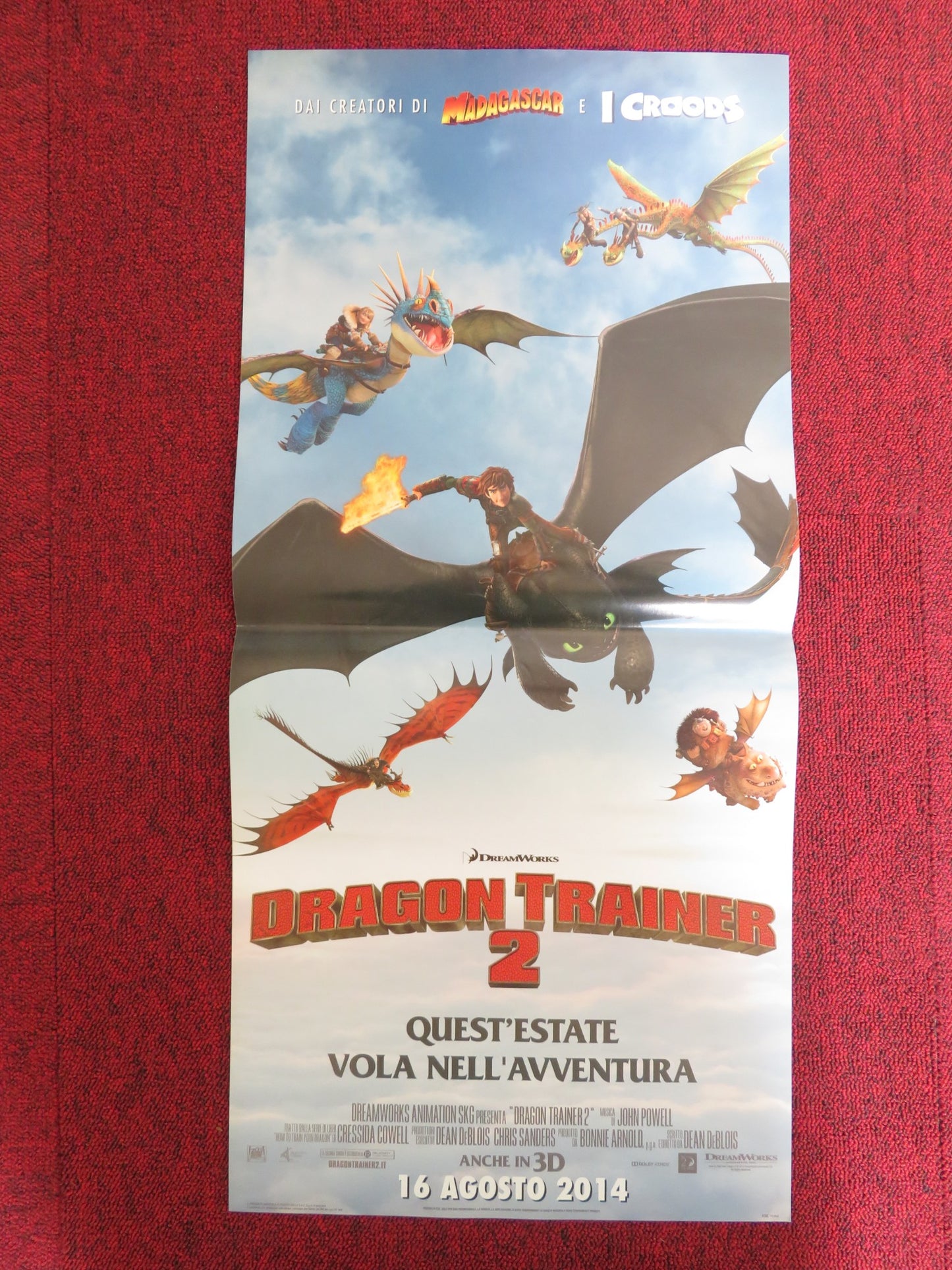 HOW TO TRAIN YOUR DRAGON 2 ITALIAN LOCANDINA POSTER JAY BARUCHEL 2014